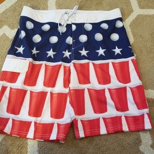 Mens Carbon Solo Cup Swimtrunks Size 34